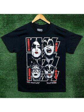 Kiss Dynasty Close Up Heavy Metal Band T-Shirt Size Large